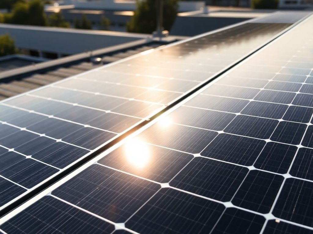 Panouri solare hibride montate pe acoperișul unei case.
