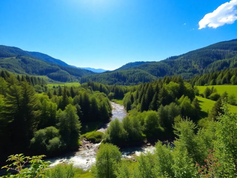 Peisaj românesc verde cu resurse naturale.
